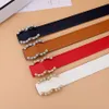 Fashion brand belt Men womens luxury pearl inlay with letter buckle double-sided color leather belt Boys girls casual jeans dress belts width 3.3cm