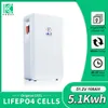 Batterie Lifepo4 48V nRuit, 100ah, Powerwall, pour la maison, 5kw, stockage de batterie sur réseau, système d'énergie solaire domestique