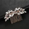 Headpieces Bridesmaids Hair Comb Barrette Crystal Silver Strong Hold U Shape Rhinetones Piece For Princess Party Favors Accessories