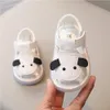 Sandals Summer 0-18 Months Infants Baby Unisex Boys Girls Kids Cute Cartoon Sandals Soft Sole First Walkers Toddler Shoes with Lights On 230417