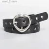 Belts Kaii Pink Y2k Belt Women Jeans Buckle Adjustable lticolor Cute Heart Studded Belt Korean Fashion Y2k Accessories 105CML231117