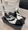 2023-Designer luxury coco dress shoes mid heel chunky pump genuine leather woman fashion shoe loafers mocassins leisure shoes size 35-41 sandals