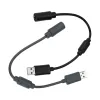 Substituição Cabo de dados de separação USB para Microsoft Xbox 360 Controllers Extension Cables Adaptador de cabo com fio 22cm