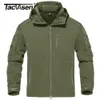 Mélanges de laine pour hommes TACVASEN Veste imperméable tactique doublée en polaire avec poches zippées Vestes de travail à capuche Softshell pour hommes Manteau coupe-vent 231117