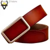 Belts Genuine Leather Belts for Women Fashion Designer Pin Buckle Ladies Girdle Quality Second Layer Cow Skin Female Jeans Str BlueL231117