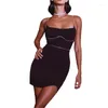 Casual Dresses Y2K Aesthetic Fairy Corset Dress Women Sexy Square Neck Bodycon Mini Shiny Rhinestone Spaghetti Strap Solid Color Party