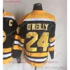 Film CCM Vintage Hockey sur glace''nHl'' 33 Zdeno Chara Maillots cousus 24 Terry O'reilly 17 Milan Lucic Jersey Noir Blanc 75e Jaune Hommes Rétro