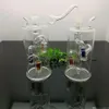 Pipa para fumar Mini cachimba bongs de vidrio Forma de metal colorido Nueva botella de humo de agua de vidrio alto Bubu