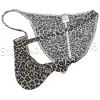 Män bikini kort hipster underkläder färger leopard fräck packare trosor påse pås sträng djur mini boxer bikinis