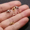 120pcs 18K Gold Stated Stael Stael Lobster Claw Claw Biżuterię Biżuterii Biżuteria Making Jewelry Ustalenia Komponenty