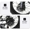 Dual Motor 1000W+1000W Electric Bike 48V 17.5Ah Mountain Bike 20*4 tum Fat Ebike Electric Bicycle Cargo E Bike With Basket