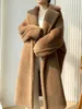 Women's Wool Blends HNL Teddy Bear Coat Women's Grain Wool Fur Teddy Alpaca Profile Midlängd Cashmere Coat 231116