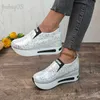 Geklede schoenen Platform Wiggen Grote maten damesschoenen PU lederen sneakers voor dames Instappers Casual vrouw Comfortabele hakken Zapatos De Mujer T231117