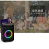 Cell Phone Speakers Colorful Lighting Portable Fashion Game Bluetooth Speaker Camping Party Box Heavy Bass Home Theater Caixa De Som Wire MIC TF S40 Q231117