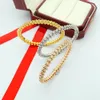 designer bracelet titanium steel bracelet luxury mens and womens 18k rose gold fashion popular do not fade color bracelet trend stainless steel accessories 185652