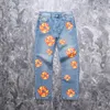 Lovers Distressed broek met bloemmotieven Heren Vintage bloemenprint jeansbroek 23FW 17 november