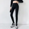 Jeans feminino clássico mulheres azuis de cintura alta super elástica y2k moda estética capris 2023 urbano femme jeans de jeans de streetwear na moda