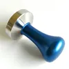 Tampers Espresso Coffee Tamper Blue Coffee Tamper Machine Press Flat Base Barista Accessories 51mm 57,5mm 58mm 230417