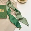 Halsdukar geometri blommor handtag väska band liten färsk grön serie dekorativ sommar andningsbar chiffonghuvud halsvesskyttar