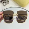 Sunglasses designer New Metal Half Frame Sunglass Personality Square UV Resistant Sun glasses J9OF