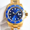18k inslagna guldmännens högkvalitativa dykning Watch Sapphire Super Luminous Yellow Gold med certifikatinformation Perfekt trippelvattentät system perfekt utförande