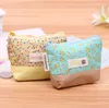 Vintage floral Coin purse bag Cute Kids Canvas Change Purses Bags Cartoon Flower Money Pouch Wallet