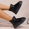 slippers topkwaliteit herfst winter sneeuwschoenen vrouwen lage hiel echte lederen slip-on laarzen Britse stijl korte laarzen vrouw