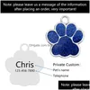 Tag dla psów, dowód identyfikacyjny spersonalizowany numer adresu Numer nazwy dla psów grawerowany niestandardowy identyfikator kołnierzy koty dla zwierząt domowych dostawa dostawa home garde dhjfa