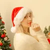 BeanieSkull Caps 4-delige kerstmuts gebreid pluche zacht voor volwassenen en kinderen Kerstman rood kort Hoge kwaliteit Jaarcadeau 231116