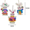 Figurine decorative Decorazione della casa Impiccagioni di cartoni animati Design adorabile Decorazioni in legno per bambini Ragazzi Ragazze Regali di Natale HANW88