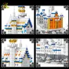 Bloklar Huiqibao 3000pcs Mini Swan Taş Mikro Kale Şehir Mimarlık Modeli Yapı Blokları Sokak Görünümü Elmas Tuğla Oyuncaklar Çocuklar