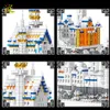 Блоки Huiqibao 3000ps Mini Swan Stone Micro Castle City Architecture Model Blusts Blosts Street View Diamond Bricks Toys Children