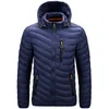 Tasarımcı Katlar Mens Puffer Ceket Erkek Kış Palto Kapşonlu Yastıklı Ceket Çıkarılabilir Büyük Boyut Moda Basit Seyahat Yürüyüş Dağ Tırmanma Boyutu M-6XL