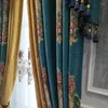 Tenda Tende semplici europee di lusso per soggiorno Camera da letto Ciniglia Jacquard Cortinas Panno ombreggiante DrappoTulle Casa personalizzata