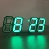 Zegary ścienne Cyfrowe zegar LED LED Świecający tryb nocy 3 Alarmy Elektroniczny Wyświetlacz tabeli 12/24h dla salonu