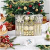 Christmas Decorations Christmas Ball Gift Box Tree Decoration Hanging Electroplated Hollow Plastic Pendants 40Pcs/Set Drop Delivery Ho Dhxut