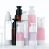 High-end Empty Airless Pump and Spray Bottles Refillable Lotion Cream Plastic Cosmetic Bottle Dispenser Travel Containers 15ml 30ml