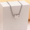 Pendentif Colliers En Acier Inoxydable Coeur D'amour Pour Les Femmes Sautoirs Or Couleur Gourmette Chaîne Collier Cadeau De Fête Bijoux Collares Para Mujer