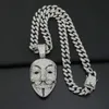 Large Button Warriors Mask Pendant Oil Dripping Diamond Alloy Hip-hop Trendy Male Necklace Druzy Hip Hop Jewelry Gemstone Pendants