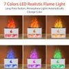 Andra hemträdgårdspisens luftfuktare Kristallsalt Rock Fire Lamp 7 Color Flame Aroma Volcano Air Essential Oil Diffuser för 231116