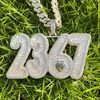 Bling Iced Out Custom Name Cz Baguette Letters Number