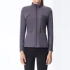 Lu Womens Jacket Yoga Long Sleeves الزي الرياضي الصلب تشكيل الخصر الضيق السترات الضيقة اللياقة البدنية معطف الركض الرياضي ل LL1331