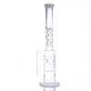 Hookahs Giant Glass bong four colors honeycomb perforate and birdcage perc water pipe dab rig