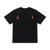 Amir Designer Hoogwaardige T-shirt Nieuw klassiek letterjaar van de konijnenparen Tees Street Wear Summer Fashion Shirt Splash-inkt Letter Printing Ink Oversize