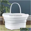 Altro Giardino domestico Cura dei piedi Antisecco Secchio da bagno bruciante Luce rossa Bubble Surfing Famiglia Bacino portatile pieghevole Spa Hine 230629 D Dhx2Q