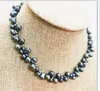 Ketten Großhandel ca. 15 "7x10mm natürliche schwarze einzigartige Perle unfertige Halskette DIY Schmuck Einzelstrang Frauen Perlen