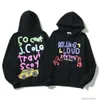 Designer hoodie herrar tröjor mode streetwear travi scotts rullande neon headliners färgglada h -målad graffiti hoodie