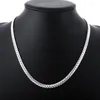 Kedjor Fina toppmärke 925 Sterling Silver 6mm Chain Necklace For Woman Men 16-24Im Fashion Wedding Party Jewelry Gift Drop