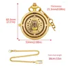 Orologi da tasca Royal Gold Trasparente Clessidra Design Lagenaria Siceraria Collana Orologio al quarzo Orologio analogico a stelle vuote per uomo Donna