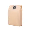 Återanvändbara livsmedelsväskor anpassade ta bort matväska modebutik Brown Kraft Paper Bags Toast Open Window Drop Delivery Home Garden Ho DH8JP